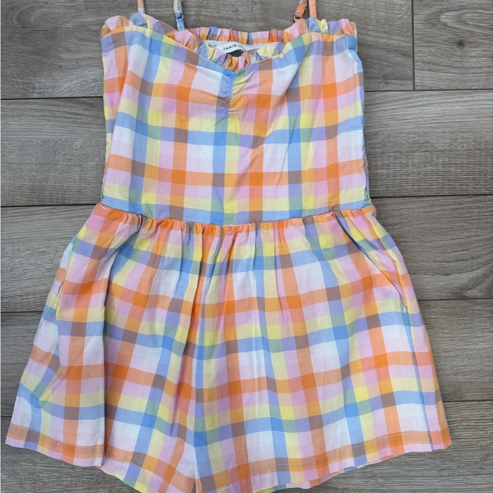 Janie and Jack Pastel Plaid Romper